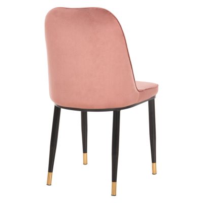 DINING CHAIR CHRYSSA HM9000.02 DUSTY PINK VELVET-METAL LEGS IN BLACK 44x47x83Hcm.