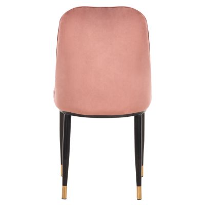 DINING CHAIR CHRYSSA HM9000.02 DUSTY PINK VELVET-METAL LEGS IN BLACK 44x47x83Hcm.