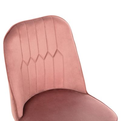 DINING CHAIR CHRYSSA HM9000.02 DUSTY PINK VELVET-METAL LEGS IN BLACK 44x47x83Hcm.