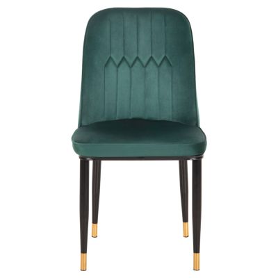 DINING CHAIR CHRYSSA HM9000.03 CYPRESS GREEN VELVET-METAL LEGS IN BLACK 44x47x83Hcm.