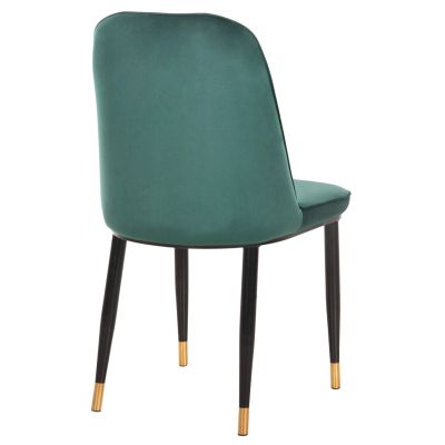 DINING CHAIR CHRYSSA HM9000.03 CYPRESS GREEN VELVET-METAL LEGS IN BLACK 44x47x83Hcm.