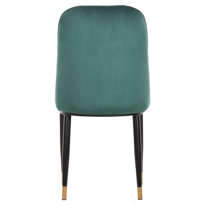 DINING CHAIR CHRYSSA HM9000.03 CYPRESS GREEN VELVET-METAL LEGS IN BLACK 44x47x83Hcm.