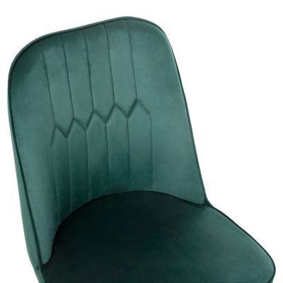 DINING CHAIR CHRYSSA HM9000.03 CYPRESS GREEN VELVET-METAL LEGS IN BLACK 44x47x83Hcm.