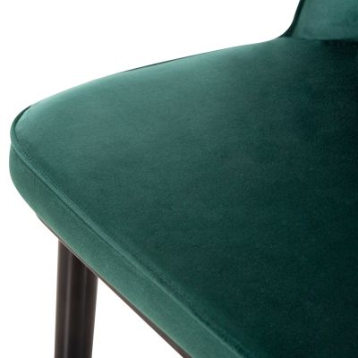 DINING CHAIR CHRYSSA HM9000.03 CYPRESS GREEN VELVET-METAL LEGS IN BLACK 44x47x83Hcm.