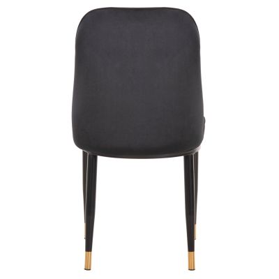 DINING CHAIR CHRYSSA HM9000.04 BLACK VELVET-METAL LEGS IN BLACK 44x47x83Hcm.