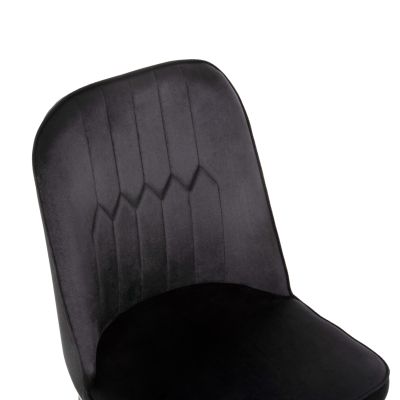 DINING CHAIR CHRYSSA HM9000.04 BLACK VELVET-METAL LEGS IN BLACK 44x47x83Hcm.