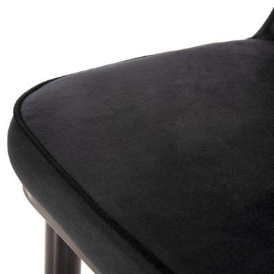 DINING CHAIR CHRYSSA HM9000.04 BLACK VELVET-METAL LEGS IN BLACK 44x47x83Hcm.