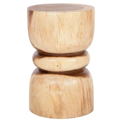 ROUND STOOL BELLO HM9900 SOLID SUAR WOOD IN NATURAL COLOR Φ29x45H cm.