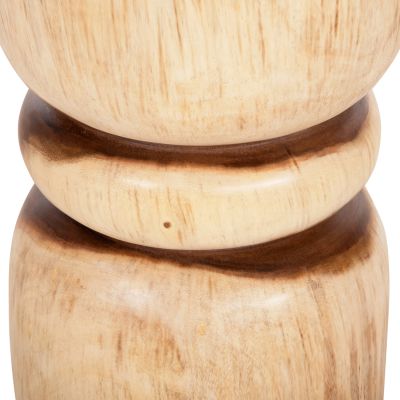 ROUND STOOL BELLO HM9900 SOLID SUAR WOOD IN NATURAL COLOR Φ29x45H cm.