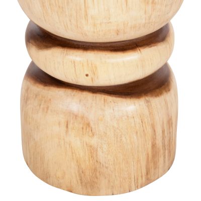 ROUND STOOL BELLO HM9900 SOLID SUAR WOOD IN NATURAL COLOR Φ29x45H cm.