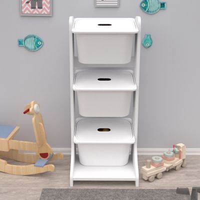 STORAGE FURNITURE FRED HM18208.01 WHITE MELAMINE 44x35x107Hcm.