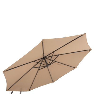 FOLDING UMBRELLA GELDORF HM6092 METAL & POLYESTER SHADE IN BROWN Φ260x245Hcm.