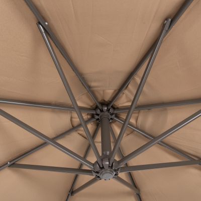 FOLDING UMBRELLA GELDORF HM6092 METAL & POLYESTER SHADE IN BROWN Φ260x245Hcm.