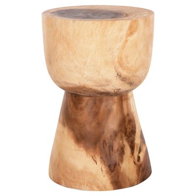 ROUND STOOL MAMBA HM9901 SOLID SUAR WOOD IN NATURAL COLOR Φ30x46H cm.