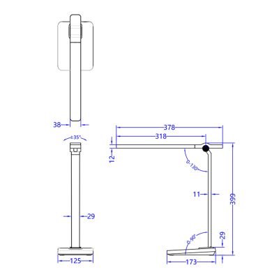 НАСТОЛНА ЛАМПА LED BLAIN PRO HM4448.01 БЯЛ ЦВЯТ ABS 17,3x12,5x39,9Hcm.