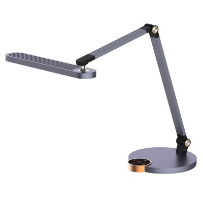 DESK LAMP LED BLAIN PRO HM4454.07 ABS BASE & ALUMINUM ARMS IN GREY 51,8x40Hcm.