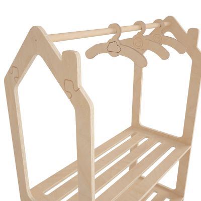 CHILDREN'S HANGER SANI HM18225.03 BIRCH WOOD IN NATURAL COLOR 86x49x110Hcm.