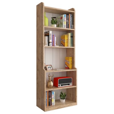 ЕТАЖ ЗА КНИГА NEAT HM18194.04 МЕЛАМИН В ЦВЯТ АНТУРАЛНО ДЪРВО 60x30x180Hcm.