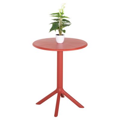 ROUND POLYPROPYLENE TABLE TERRIN HM6124.16 RED Φ61x77Hcm.