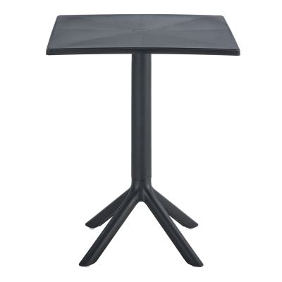 SQUARE POLYPROPYLENE TABLE TERRIN HM6125.12 BLACK 60,5x60,5x76,5Hcm.