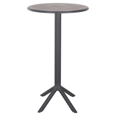 BAR TABLE ROUND TERRIN HM6126.20 POLYPROPYLENE GREY Φ60x106Hcm.