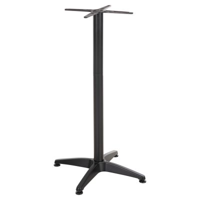 BAR TABLE BASE HM450.03 ALUMINUM IN BLACK 4-PRONGED WITH 44x44cm. CROSS