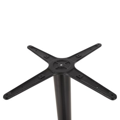 BAR TABLE BASE HM450.03 ALUMINUM IN BLACK 4-PRONGED WITH 44x44cm. CROSS