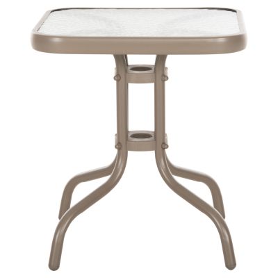 COFFEE TABLE FIGO HM6067.04 METAL IN CHAMPAGNE COLOR-TEMPERED GLASS TOP 45x45x51Hcm.