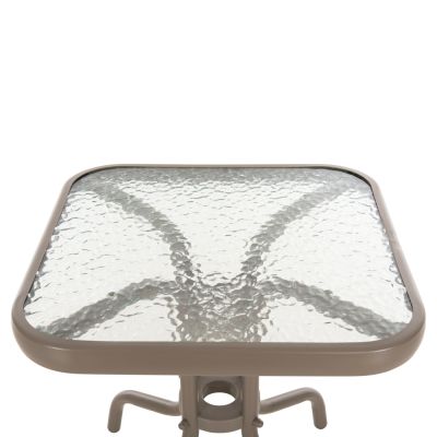 COFFEE TABLE FIGO HM6067.04 METAL IN CHAMPAGNE COLOR-TEMPERED GLASS TOP 45x45x51Hcm.