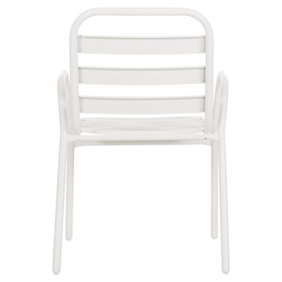 CHAIR PRELUDE HM5970.02 METAL FRAME-ALUMINUM SEAT & BACKREST-WHITE 54x56x79Hcm.