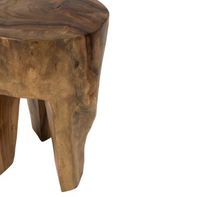 3-LEG STOOL SOLID TEAK NATURAL COLOR Φ30x40Hcm.HM9349