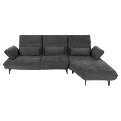 CORNER (RIGHT) SOFA-BED CONVERT HM3268.03R GREY FABRIC 283x188x100Hcm.