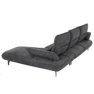 CORNER (RIGHT) SOFA-BED CONVERT HM3268.03R GREY FABRIC 283x188x100Hcm.