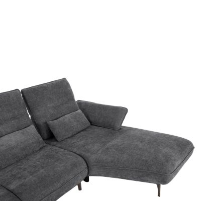 CORNER (RIGHT) SOFA-BED CONVERT HM3268.03R GREY FABRIC 283x188x100Hcm.