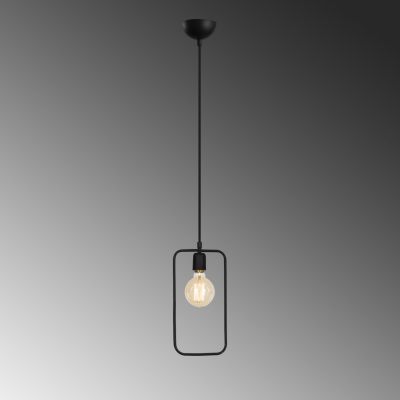 METALLIC PENDANT LIGHT BLACK HM7258 15Χ6Χ123 cm.