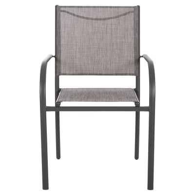 OUTDOOR ARMCHAIR REDAN HM5976.01 GREY METAL-GREY TEXTILENE 56x60x88Hcm.