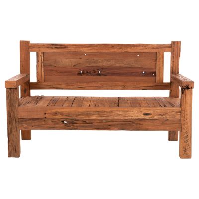 BENCH 3-SEATER THREEWAY HM9454.01 RECYCLED MIX WOOD 159.5x80x100Hcm.