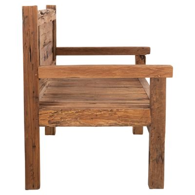 BENCH 3-SEATER THREEWAY HM9454.01 RECYCLED MIX WOOD 159.5x80x100Hcm.