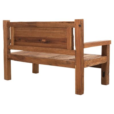 BENCH 3-SEATER THREEWAY HM9454.01 RECYCLED MIX WOOD 159.5x80x100Hcm.