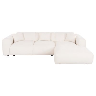 CORNER SOFA BRICKEN HM3275.02R WHITE FABRIC 110-282x98-160x72Hcm.