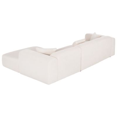 CORNER SOFA BRICKEN HM3275.02R WHITE FABRIC 110-282x98-160x72Hcm.