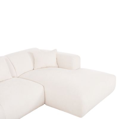 CORNER SOFA BRICKEN HM3275.02R WHITE FABRIC 110-282x98-160x72Hcm.