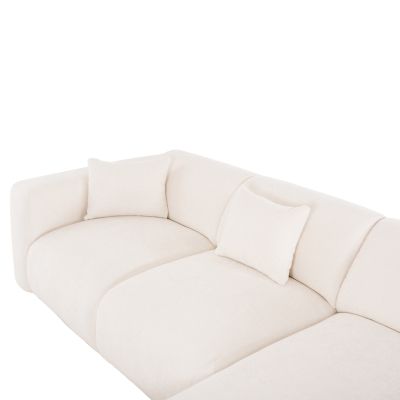 CORNER SOFA BRICKEN HM3275.02R WHITE FABRIC 110-282x98-160x72Hcm.