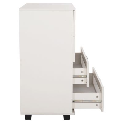 CHEST OF DRAWERS THORGAN HM9880.03 MELAMINE IN WHITE-4 DRAWERS 80Χ40Χ83Hcm.