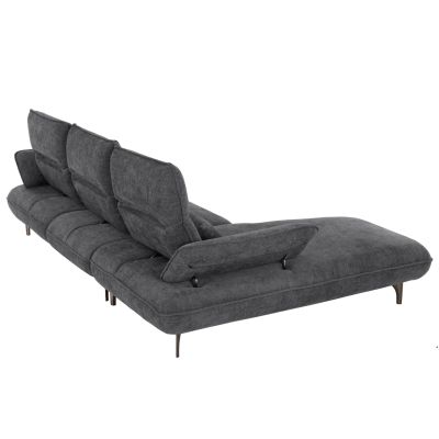 CORNER (LEFT) SOFA-BED CONVERT HM3268.03L GREY FABRIC 283x188x100Hcm.