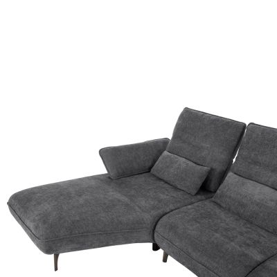 CORNER (LEFT) SOFA-BED CONVERT HM3268.03L GREY FABRIC 283x188x100Hcm.