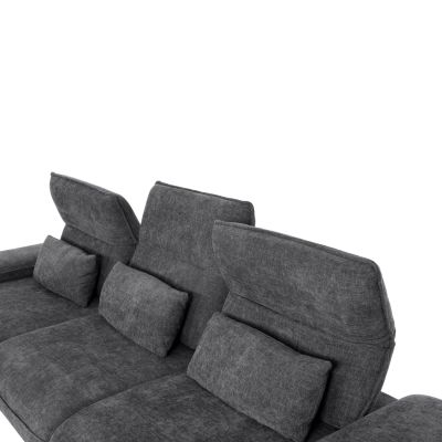 CORNER (LEFT) SOFA-BED CONVERT HM3268.03L GREY FABRIC 283x188x100Hcm.