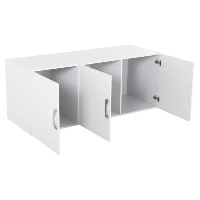 UPPER CABINET FOR 3-LEAF WARDROBE CARLY HM385.05 MELAMINE IN WHITE 150X55X60Hcm.