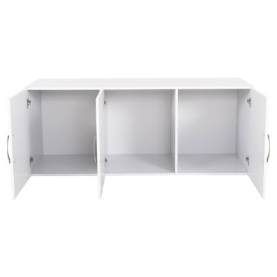 UPPER CABINET FOR 3-LEAF WARDROBE CARLY HM385.05 MELAMINE IN WHITE 150X55X60Hcm.