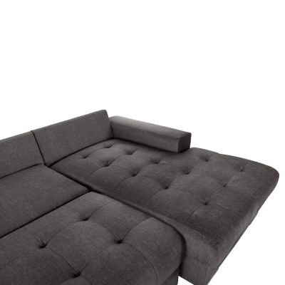 CORNER (RIGHT) SOFA-BED WITH STORAGE SPACE CLANCY HM3281.02R ANTHRACITE FABRIC 308x181x92Hcm.